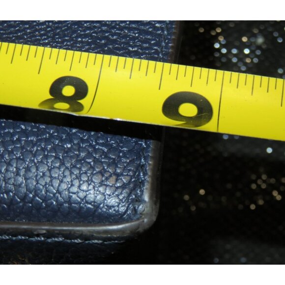 Michael Kors Mercer Medium Blue Pebbled Leather Crossbody Satchel Tote Handbag - Picture 9 of 12